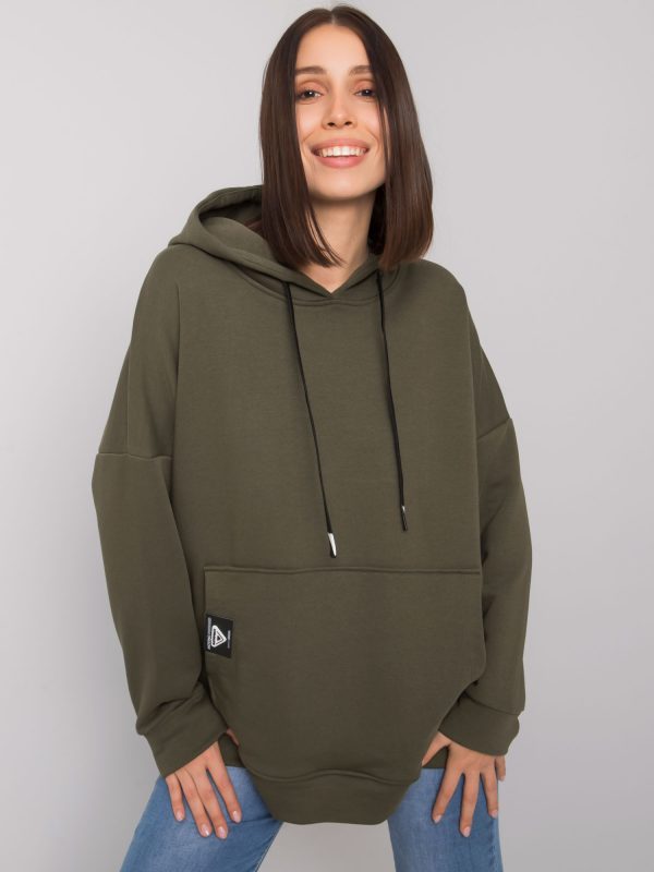 Khaki kangaroo plus size sweatshirt Josefina