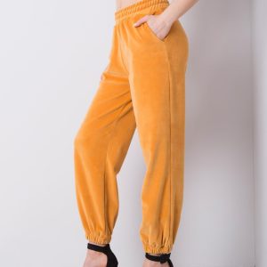 Mariah RUE PARIS dark yellow velour sweatpants