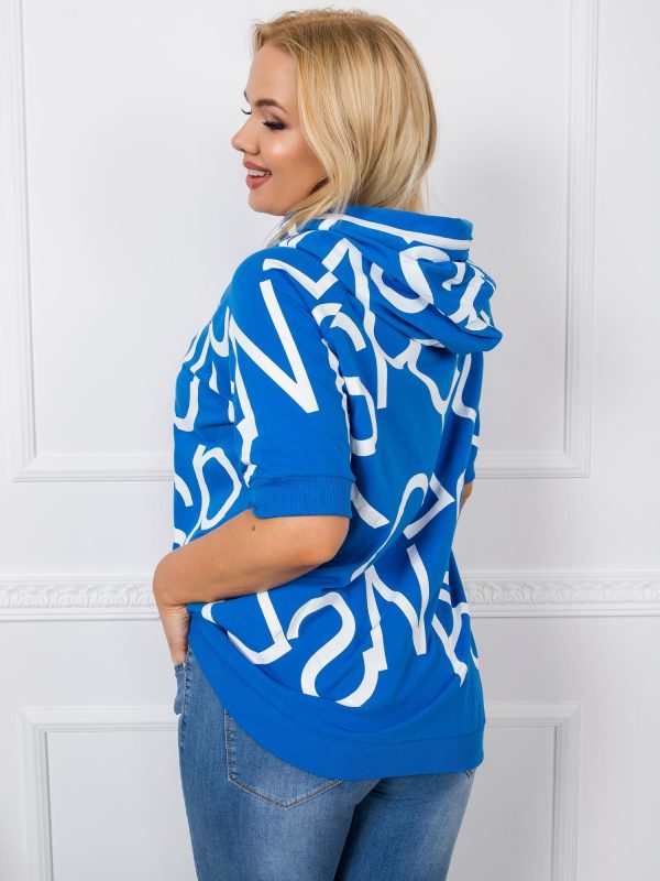 Blue plus size sweatshirt Shawn