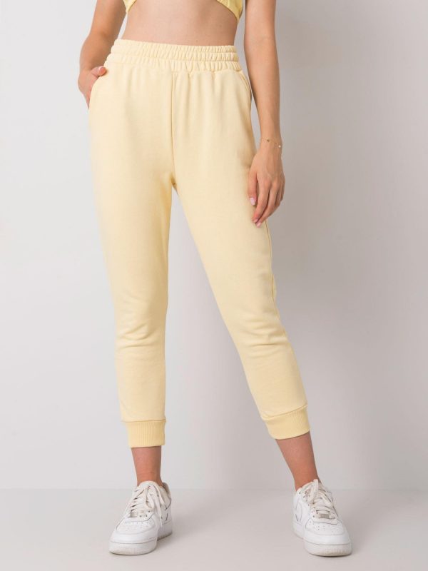 Yellow Clancy Cotton Sweatpants