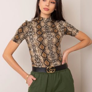 Brown and black blouse Blanca RUE PARIS