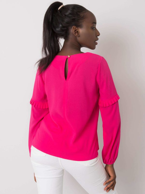 Pink Makenna Round Neck Blouse