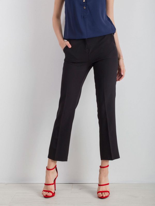 Black Elegant Women's Trousers