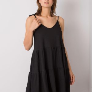 Manon RUE PARIS black ruffle dress