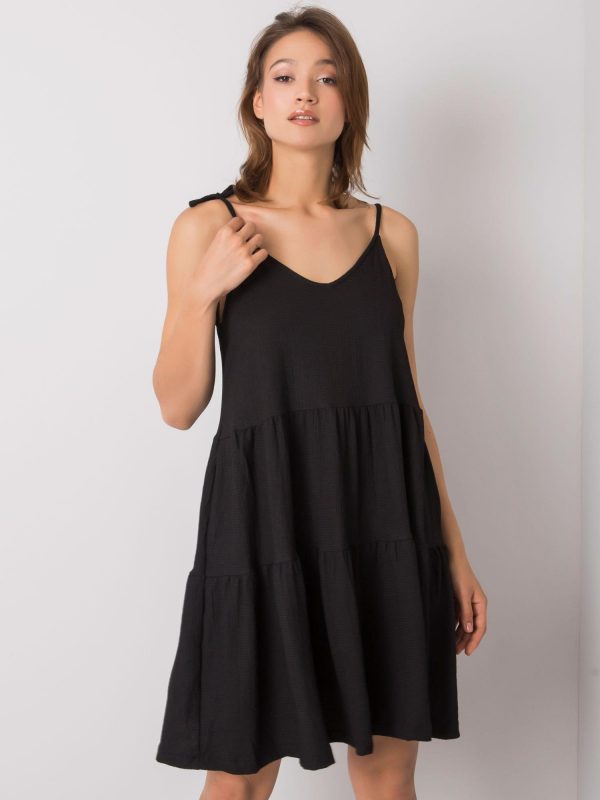 Manon RUE PARIS black ruffle dress