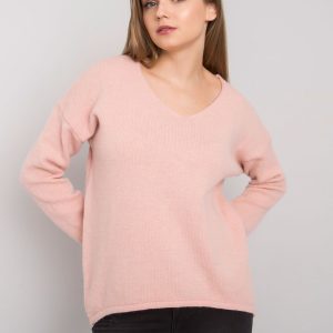 Pale Pink V-Neck Sweater Georgia