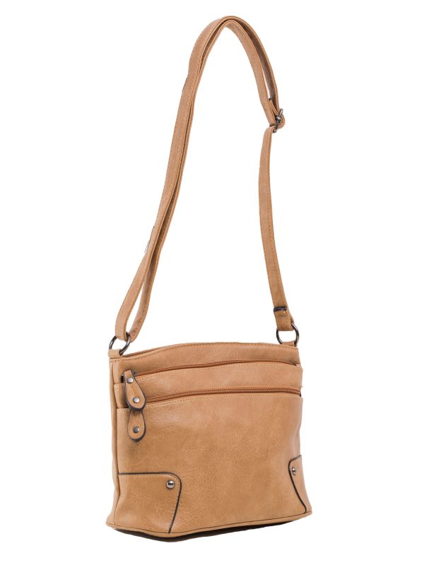 Camel eco leather handbag