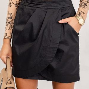 RUE PARIS Black Pinedo Skirt