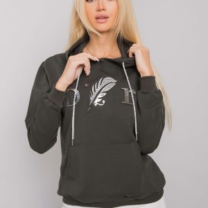 Dark khaki kangaroo hoodie Sheridan