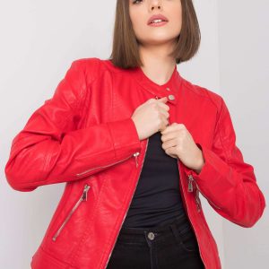 Red Eulalie leatherette jacket