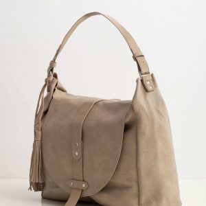 Beige big bag with cosmetic bag