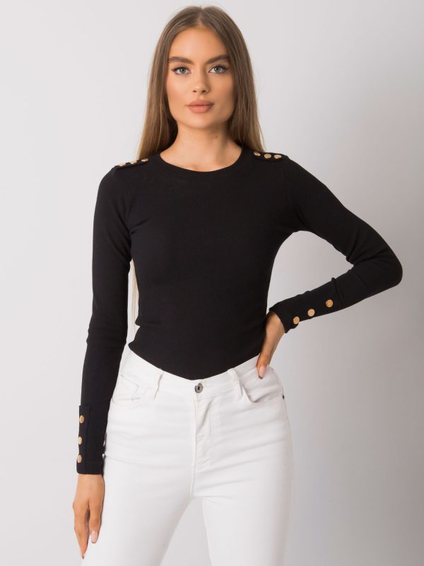 Asheville RUE PARIS Black Long Sleeve Blouse