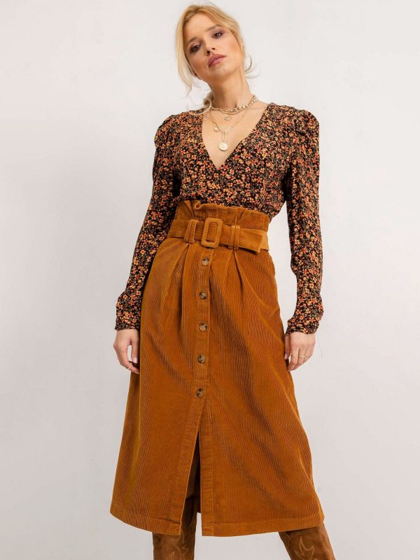 BSL Brown skirt with belt