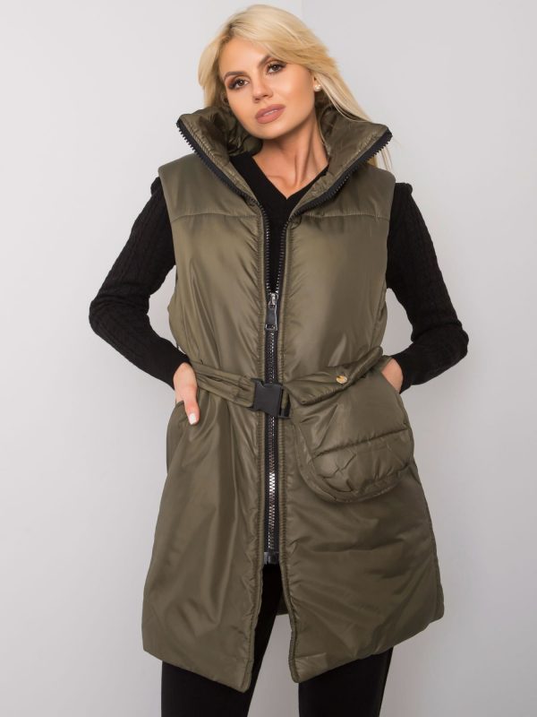 Khaki down vest Adeline