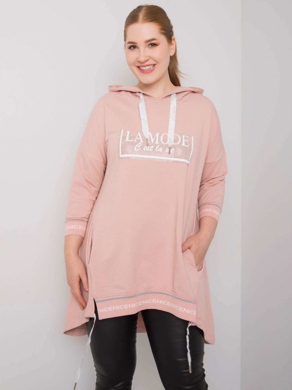 Dirty pink sweatshirt with Belina applique