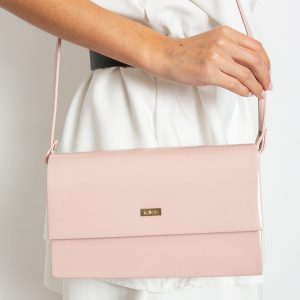 Light pink lacquered clutch bag