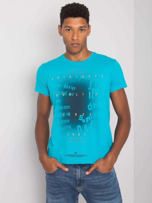 Lawson Cotton Men's Turquoise T-Shirt