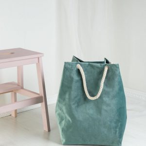 Green Velvet Storage Bag