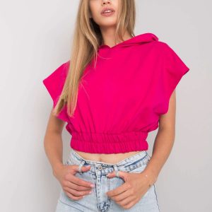 Jeneen Fuchsia Short Sleeve Sweatshirt