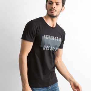 Men's T-shirt with black print