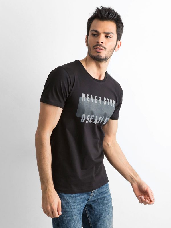 Men's T-shirt with black print