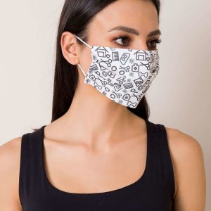 White and black reusable mask