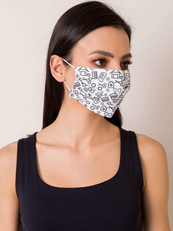 White and black reusable mask