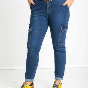 Blue plus size jeans Hana