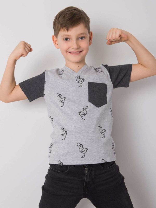 Gray t-shirt for boy DODO KIDS