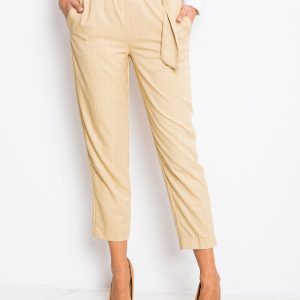 RUE PARIS Beige Trousers Drive