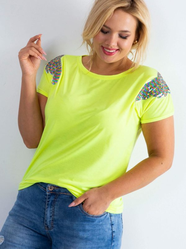 Fluo yellow t-shirt Magically PLUS SIZE