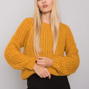 Dark Yellow Women's Knitted Sweater Grinnell RUE PARIS