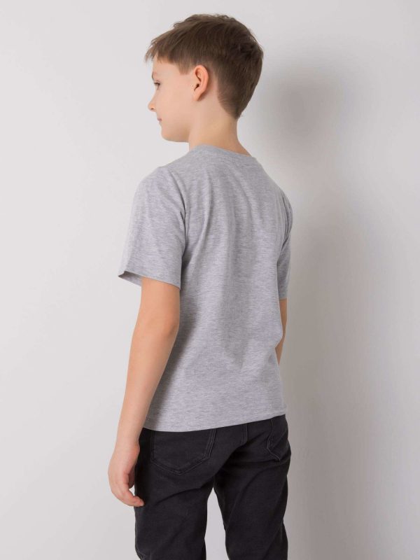 Grey-yellow t-shirt for boy DODO KIDS