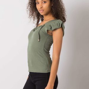 Green blouse with Waverly lacing