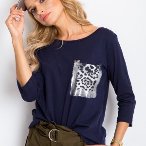 Navy blue blouse Purr