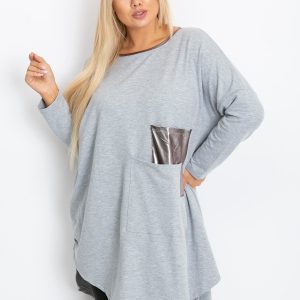 Grey tunic plus size Magnify