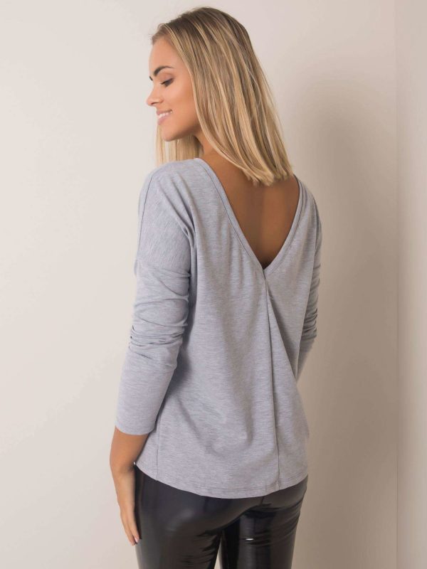 Grey melange blouse Larissa