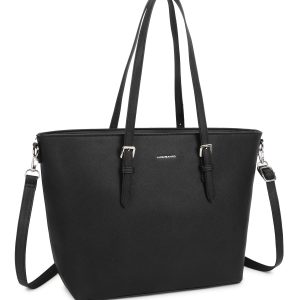 LUIGISANTO black shopper bag