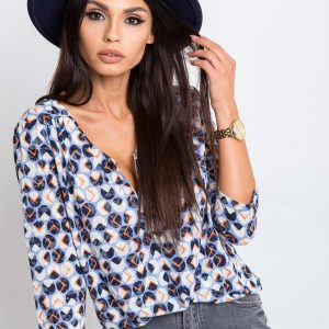 RUE PARIS Blue Outshine Blouse