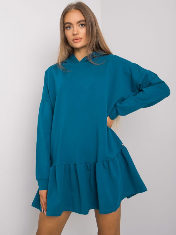 Aliye Sea Hooded Sweatshirt Dress