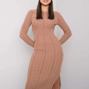 Camel knit dress Ellada RUE PARIS