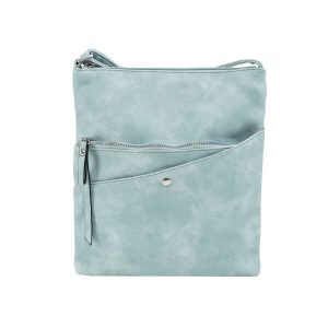 Light blue ladies bag with pockets