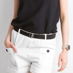 White Women's Shorts with Pockets