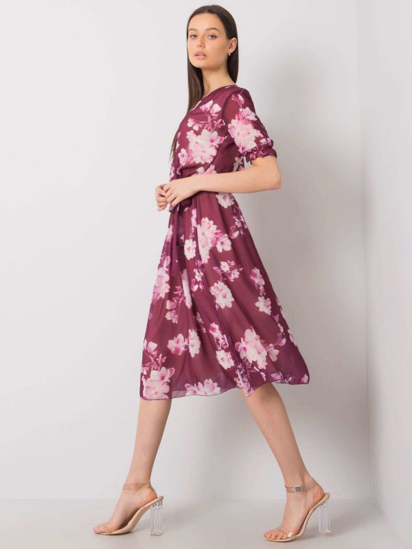 Audette Purple Floral Dress