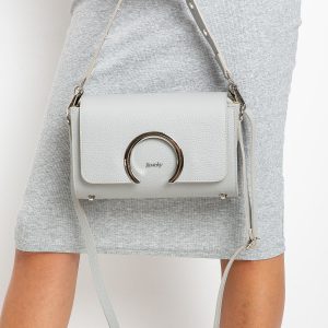 Light Grey Elegant Leather Messenger Messenger