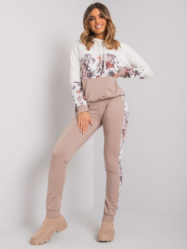 Ecru-dark beige sweatsuit set Ferentino RUE PARIS