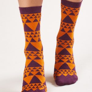 Orange-purple women's socks