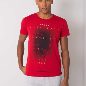 Men's Dark Red Lawson Cotton T-Shirt