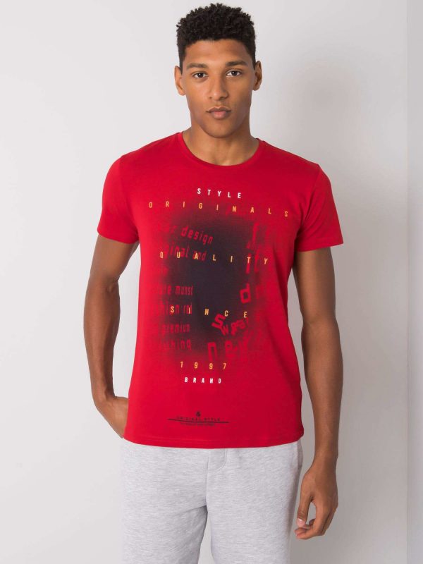 Men's Dark Red Lawson Cotton T-Shirt