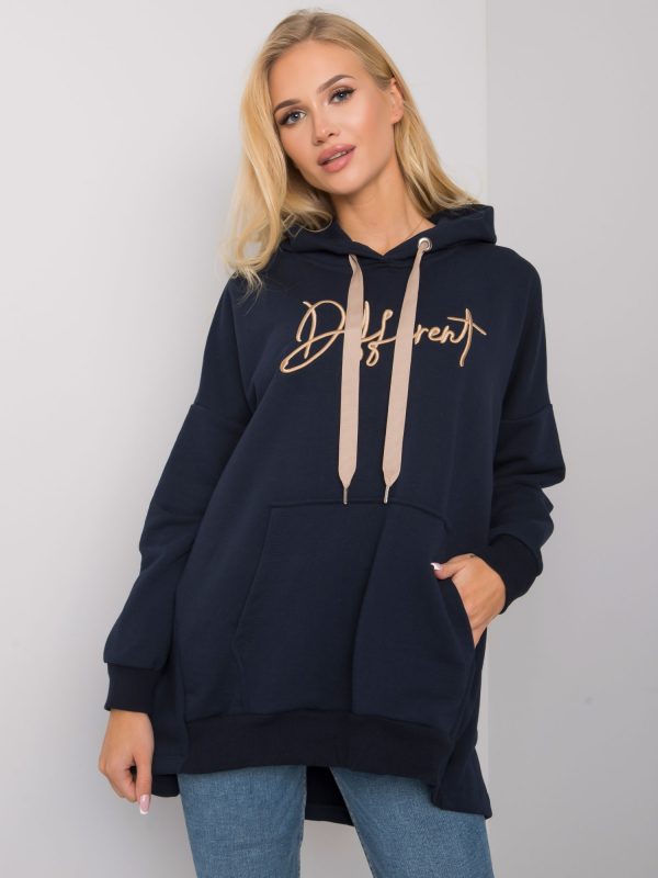 Navy blue Fallon kangaroo sweatshirt